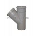 Тройник канализационный ПВХ 110x110x45° Россия