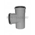 Тройник канализационный ПВХ 50x50x87° Россия